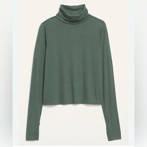 NWOT Old Navy Go Dry Turtleneck base layer Green Size S